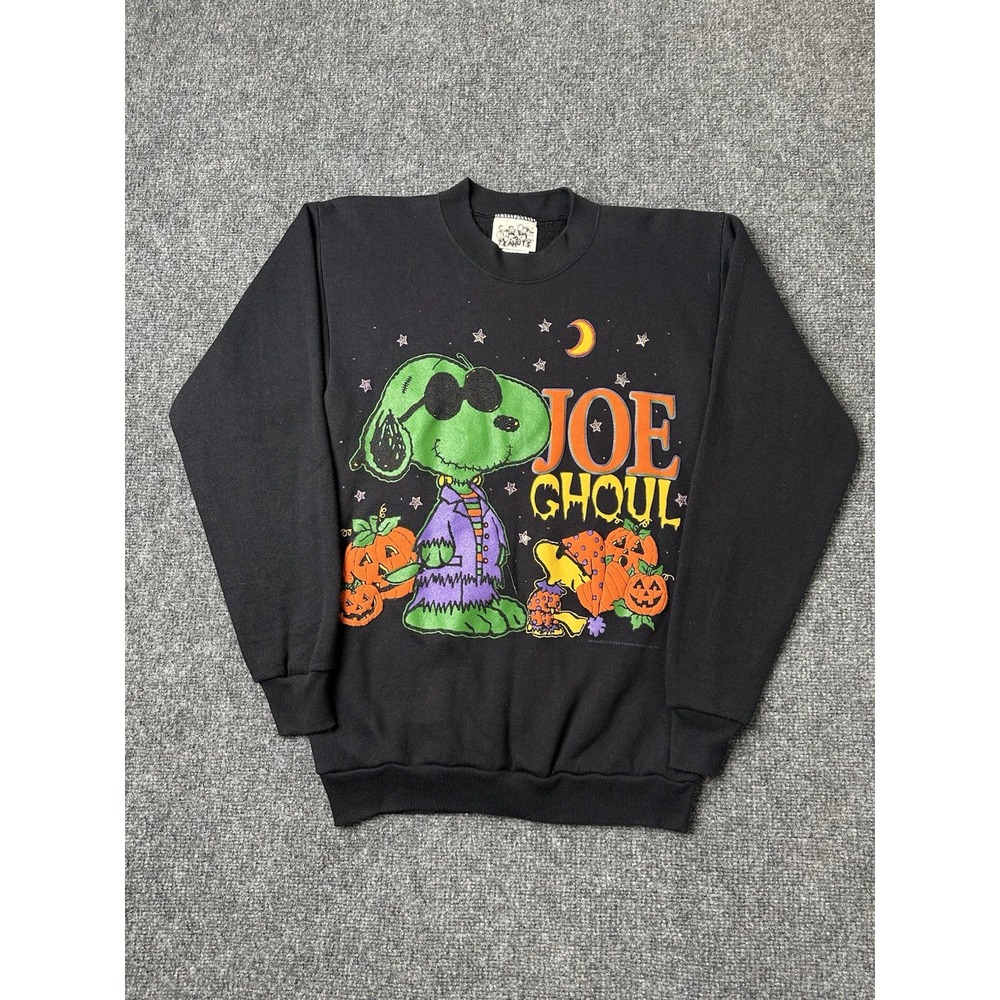 Womens Peanuts Snoopy Joe Ghoul Halloween Crewneck 1990s, Size M